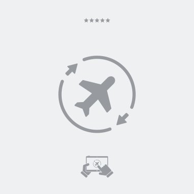 Havayolu kavramı sembol simge