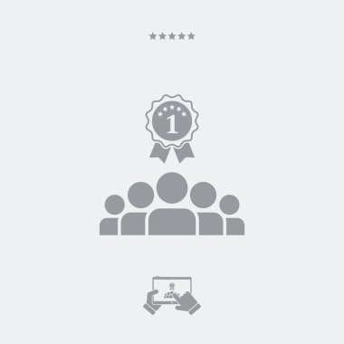 Spor kazanan düz simgesi