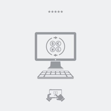 Para birimi web hizmetleri simgesi