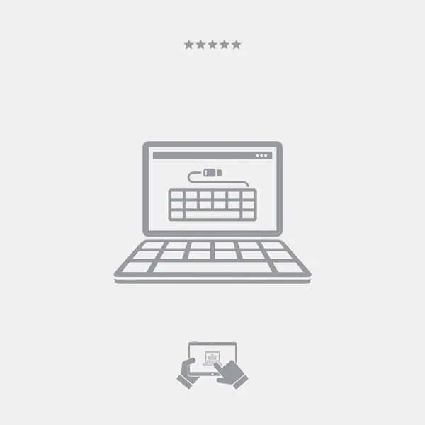 Usb 键盘平面图标 — 图库矢量图片