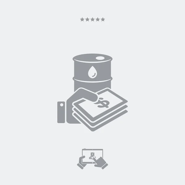 Olie prijs platte pictogram — Stockvector