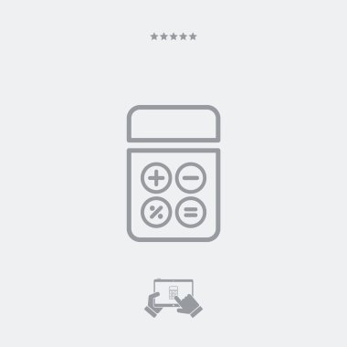 Hesap makinesi uygulaması düz simgesi