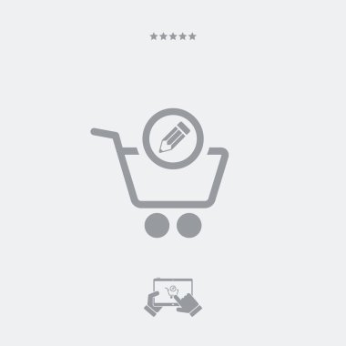 Shopping notes flat icon clipart