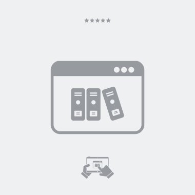 Bilgisayar Arşiv düz simgesi