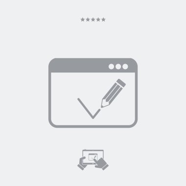 Dijital onay işareti düz simgesi