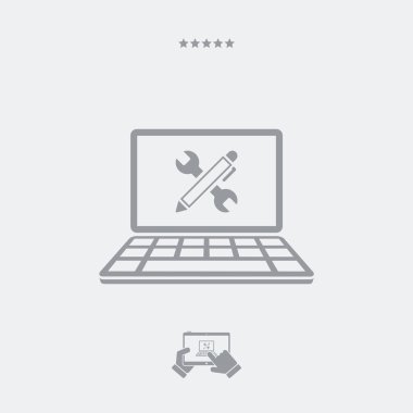 Tasarım Yazılım düz simgesi