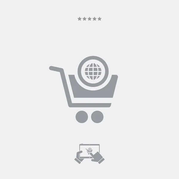 Icône plate shopping international — Image vectorielle