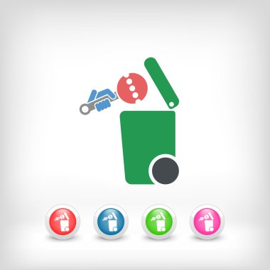 Atık toplama simgesini ayır