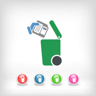 Atık toplama simgesini ayır