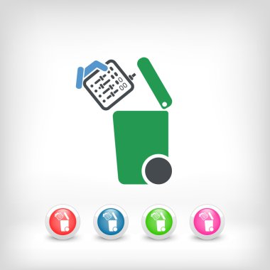 Atık toplama simgesini ayır