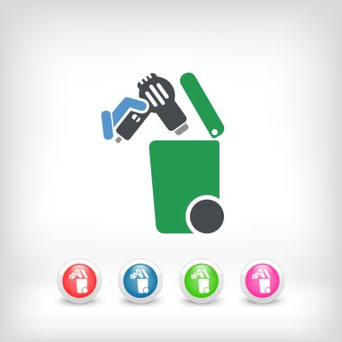 Atık toplama simgesini ayır