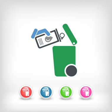 Atık toplama simgesini ayır