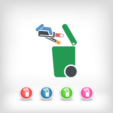 Atık toplama simgesini ayır