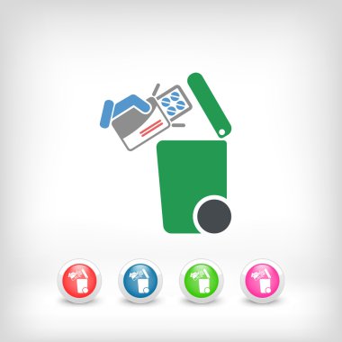 Atık toplama simgesini ayır