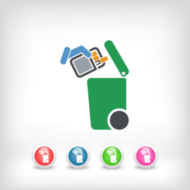 Atık toplama simgesini ayır