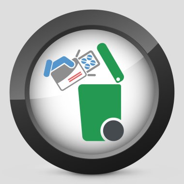 Separate waste collection icon clipart