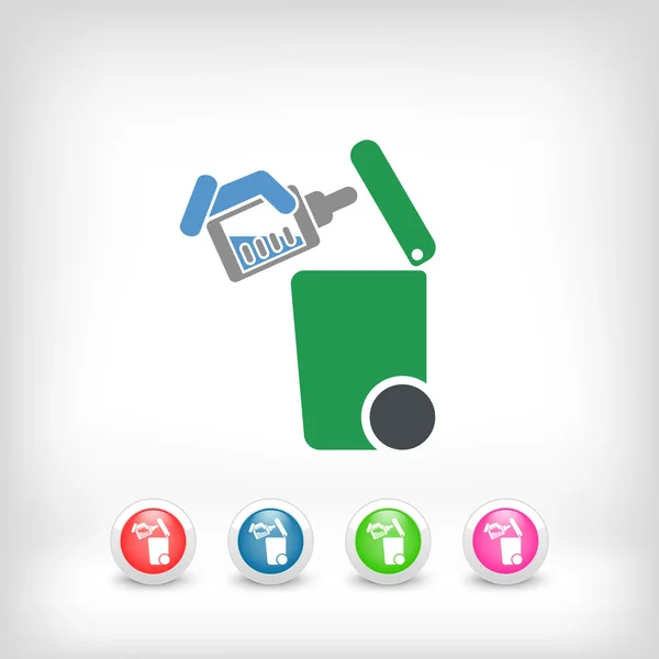 Separate waste collection icon — Stock Vector