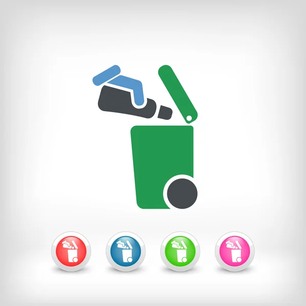 Separate waste collection icon — Stock Vector