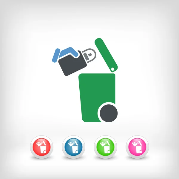 Separate waste collection icon — Stock Vector