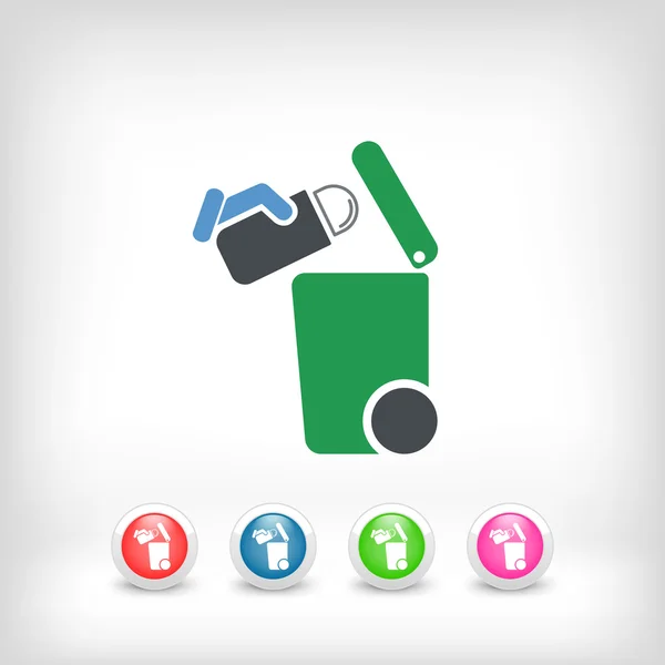 Separate waste collection icon — Stock Vector