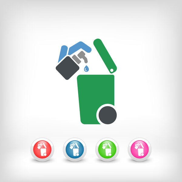 Отдельный значок сбора отходов