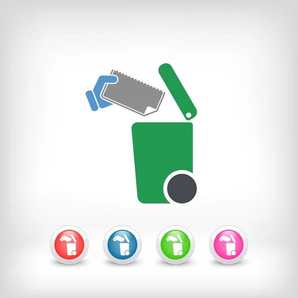 Separate waste collection icon — Stock Vector