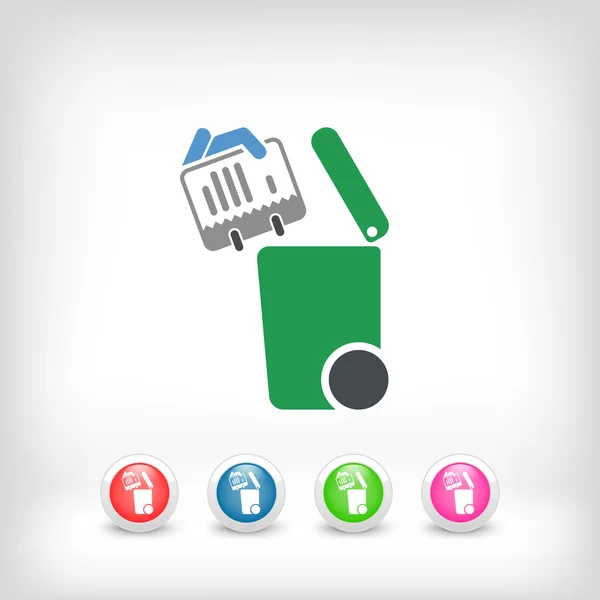 Separate waste collection icon — Stock Vector