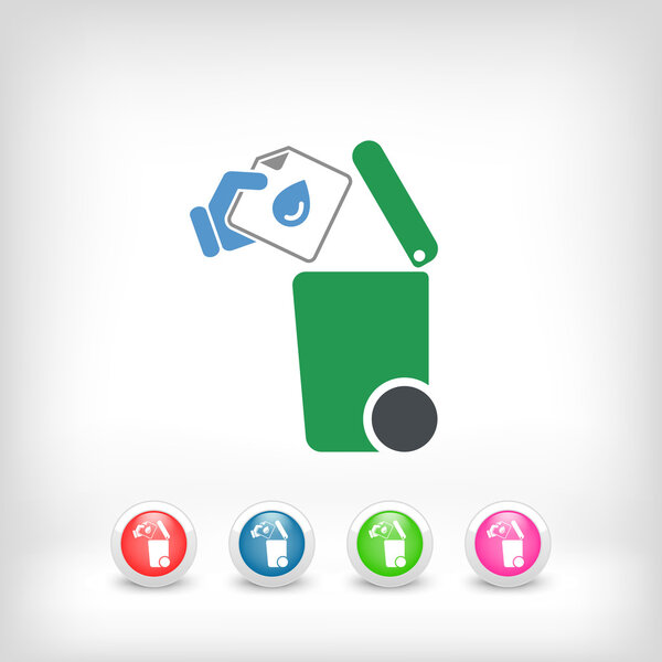 Отдельный значок сбора отходов