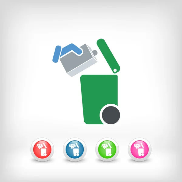 Ícone de coleta de resíduos separado —  Vetores de Stock