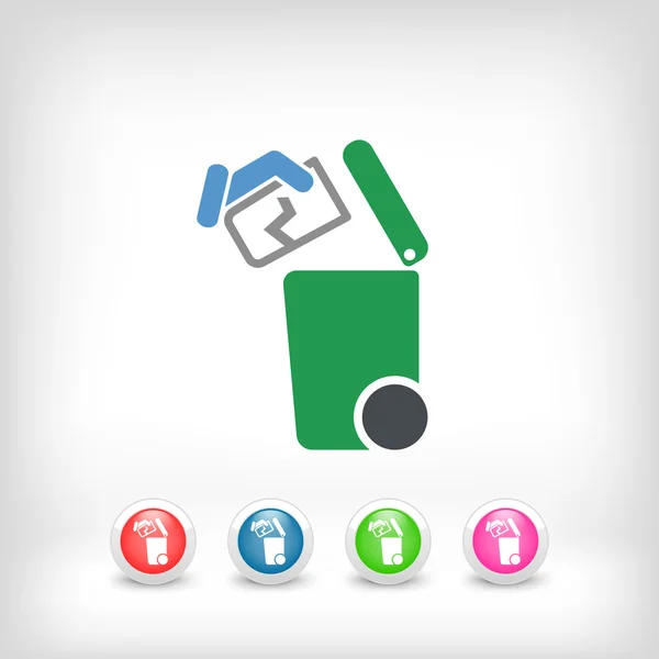 Separate waste collection icon — Stock Vector