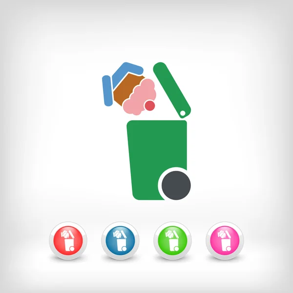 Separate waste collection icon — Stock Vector