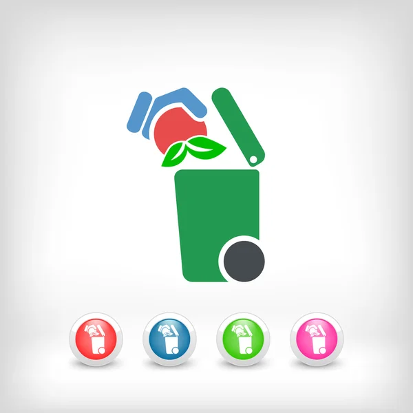 Separate waste collection icon — Stock Vector