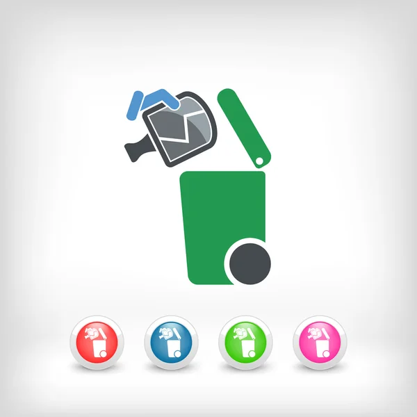 Separate waste collection icon — Stock Vector