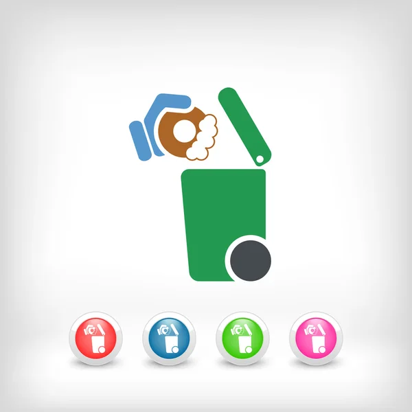 Separate waste collection icon — Stock Vector