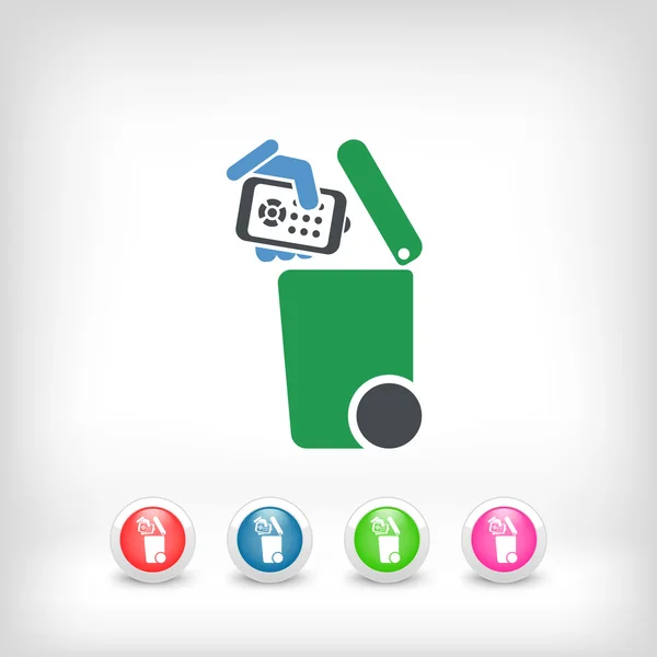 Separate waste collection icon — Stock Vector