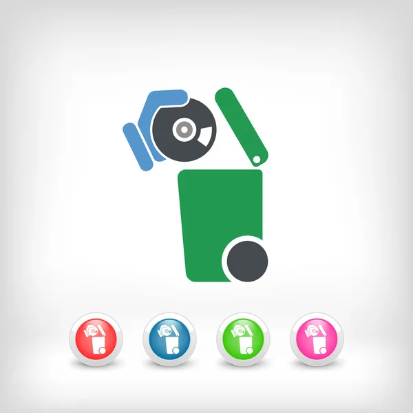 Separate waste collection icon — Stock Vector