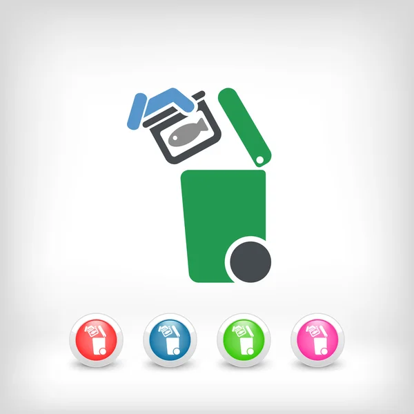 Separate waste collection icon — Stock Vector