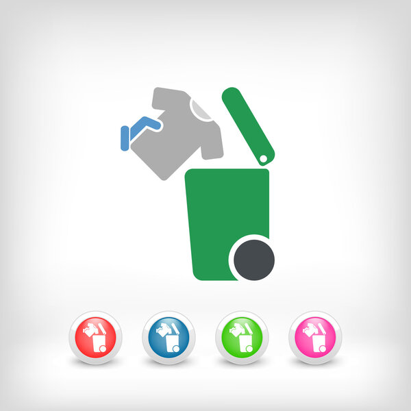 Отдельный значок сбора отходов