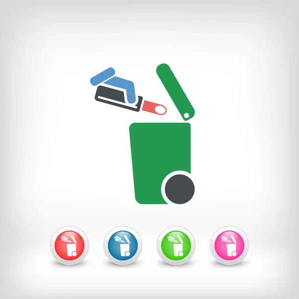 Separate waste collection icon — Stock Vector