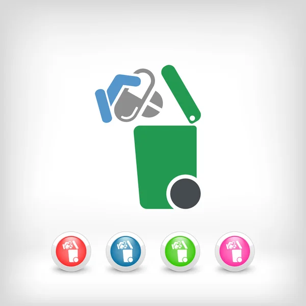 Separate waste collection icon — Stock Vector