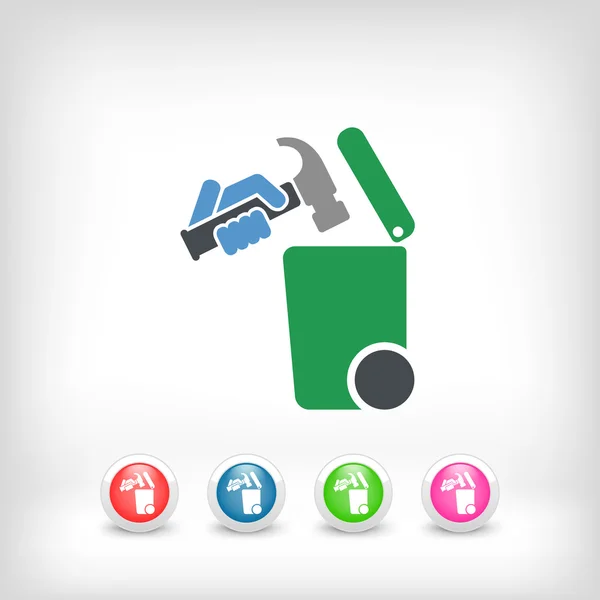 Separate waste collection icon — Stock Vector