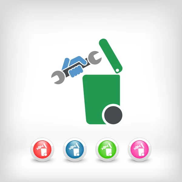 Separate waste collection icon — Stock Vector