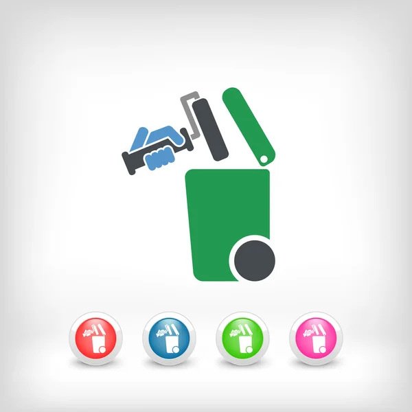 Separate waste collection icon — Stock Vector