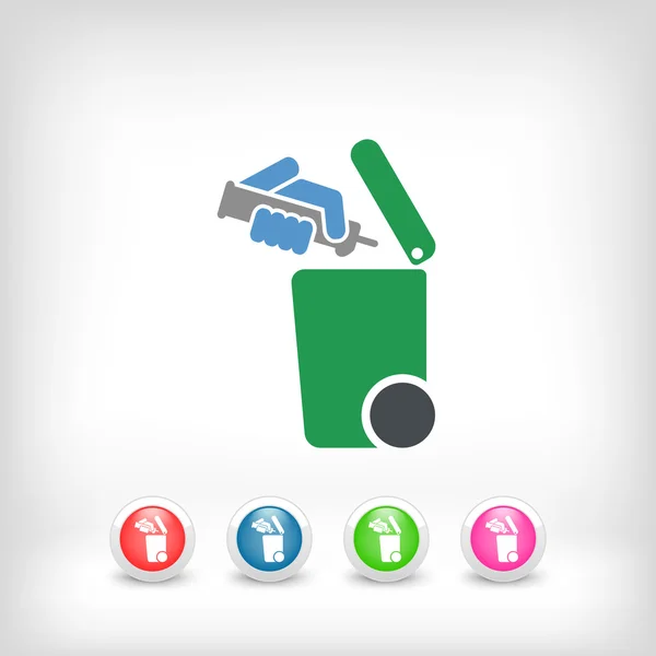 Separate waste collection icon — Stock Vector