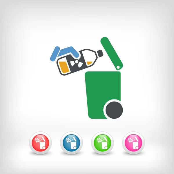 Separate waste collection icon — Stock Vector