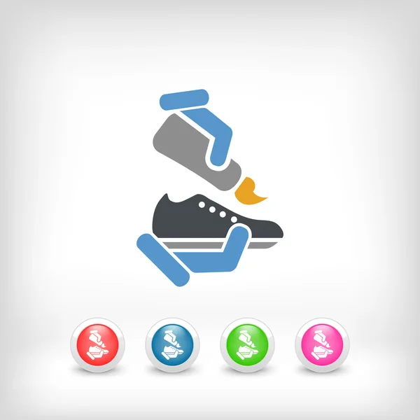 Nettoyage de chaussures — Image vectorielle