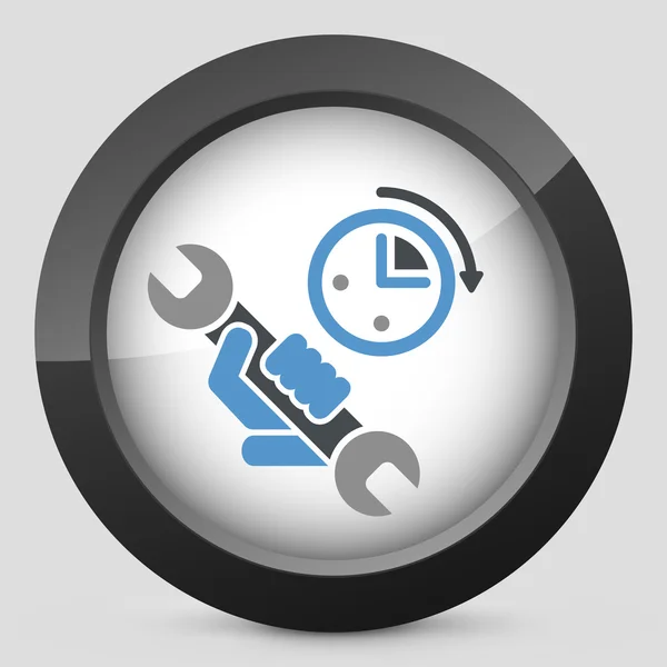 Assistance time icon — Stock Vector