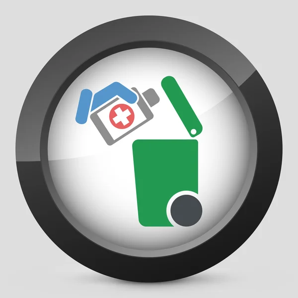 Oddělit ikonu sběru odpadu — Stockový vektor