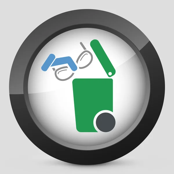 Külön hulladékgyűjtési ikon — Stock Vector