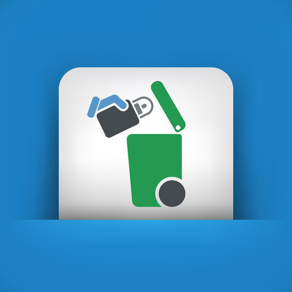 Отдельный значок сбора отходов